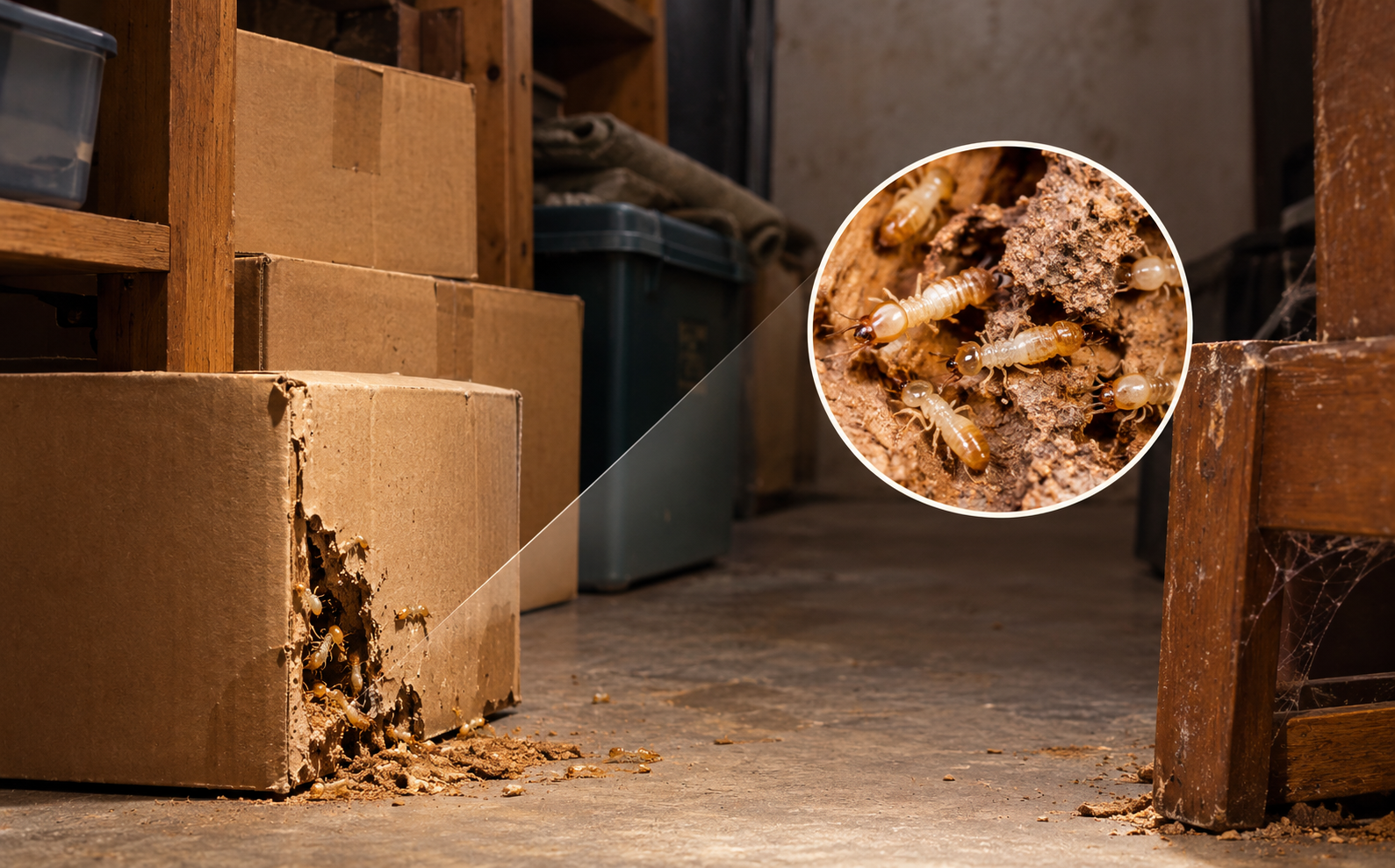 Store Rooms, Cardboard Boxes for termite