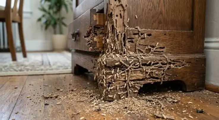 termites Behind Cupboards and Wooden Furniture